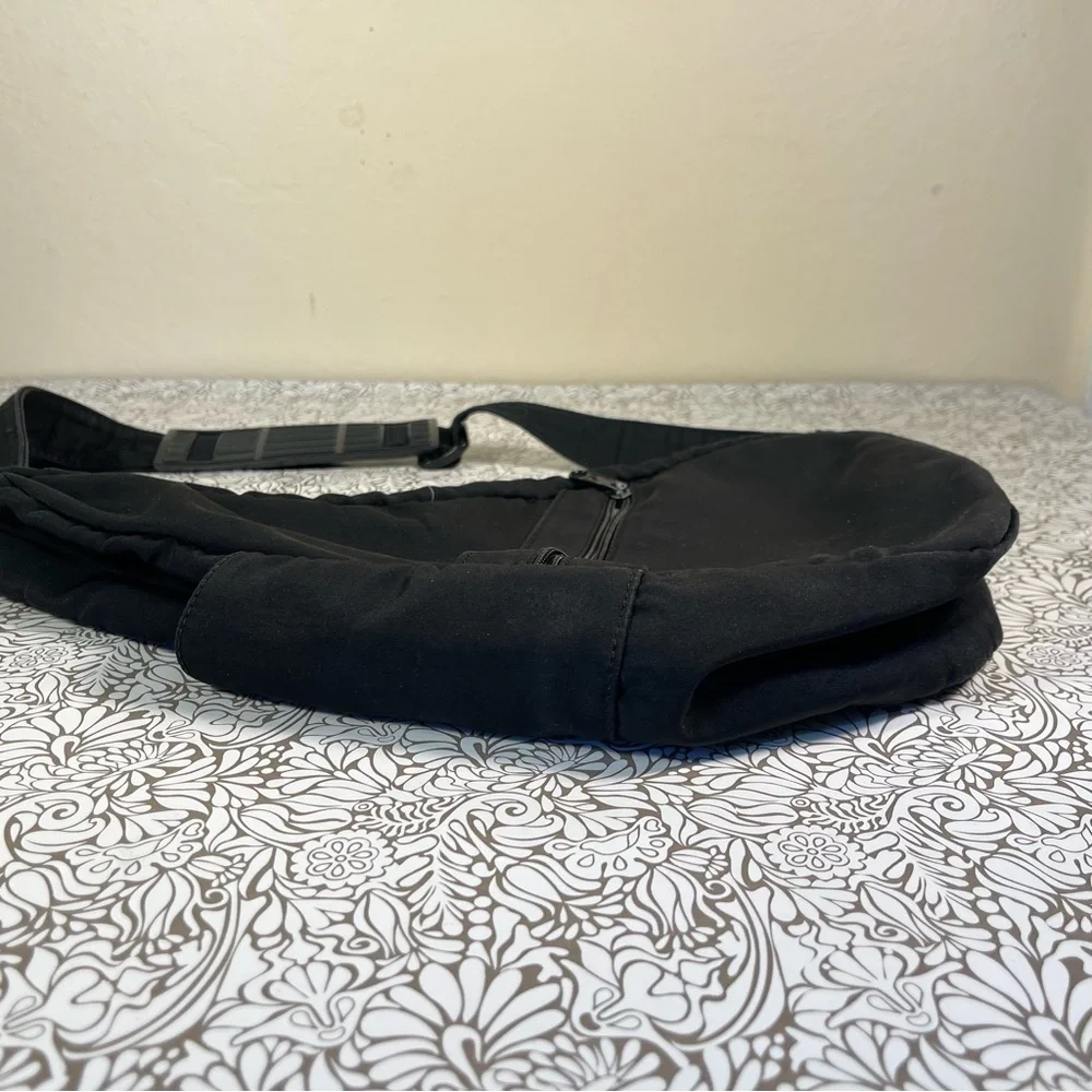 AmeriBag Black Nylon Shoulder Bag Sling Purse